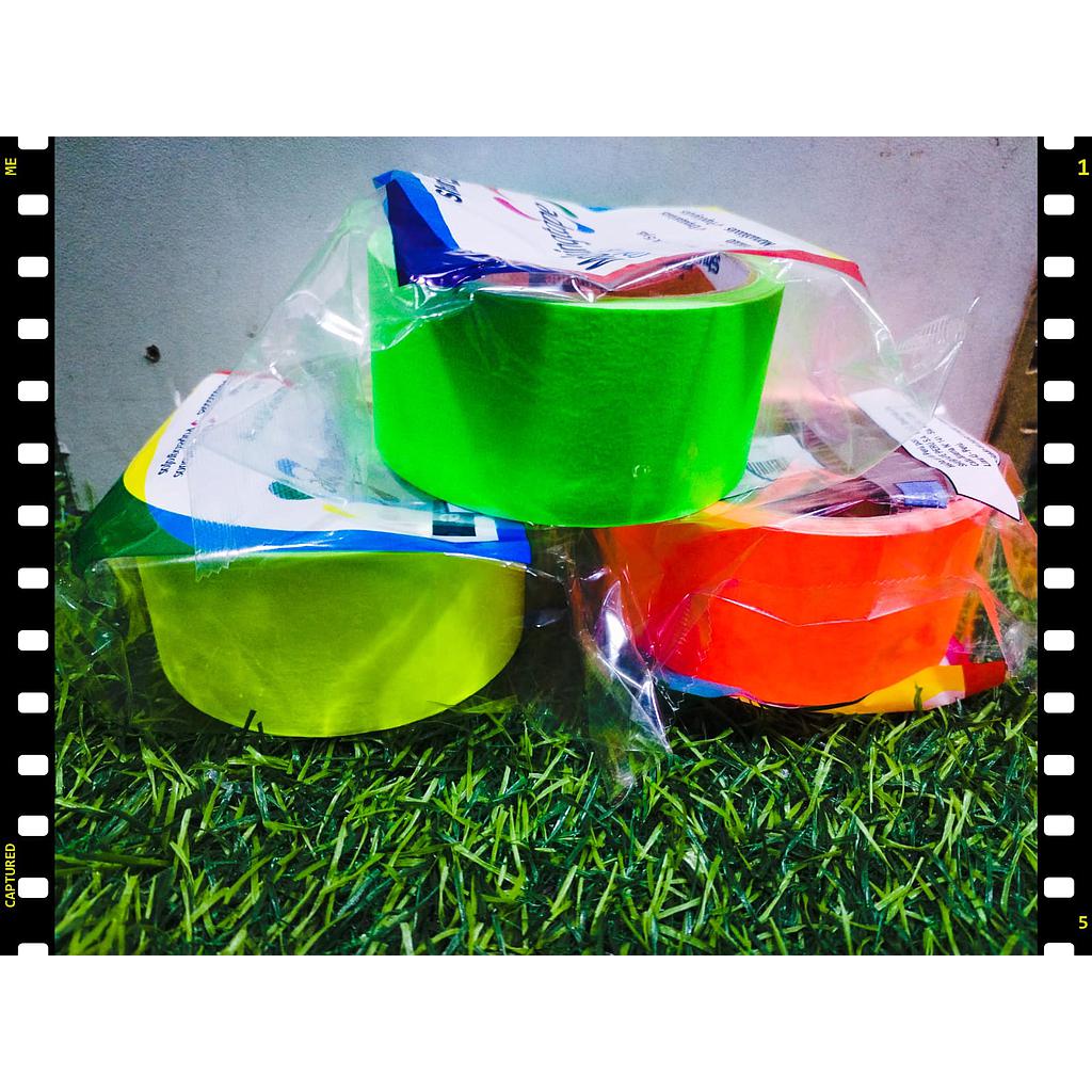 Cinta Masking Tape Gruesa Neon