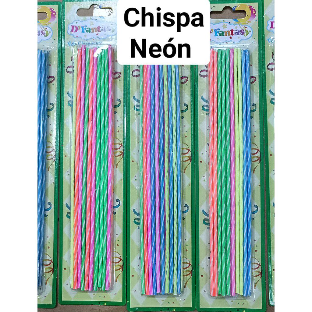 VELA CHISPA NEON FANTASY X 20 und