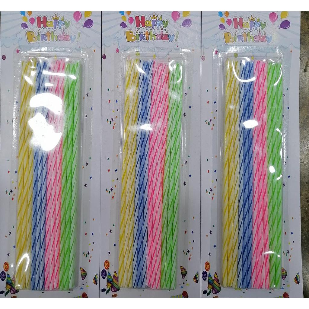VELA CHISPITA X 24 NEON