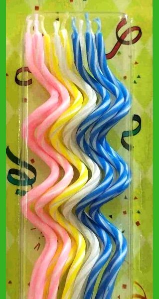 VELA ESPIRAL CHISPA NEON X12 UNID FANTASY