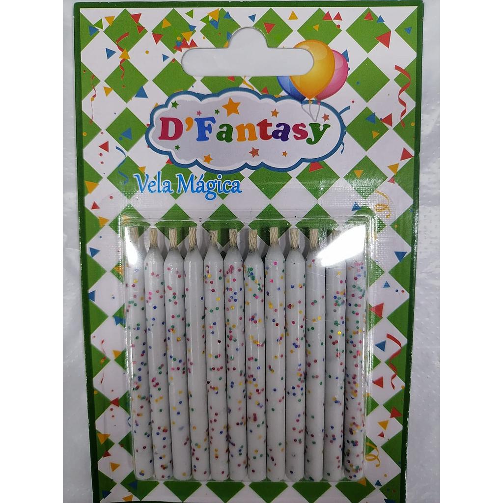 VELA MAGICA BLANCA Y NEGRA X12 UNID FANTASY