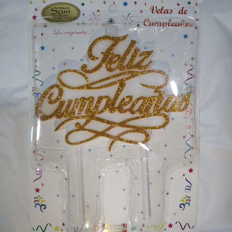 VELA TOPER HAPPY BIRTHDAY, F CUMPLEAÑOS , F CUMPLE.