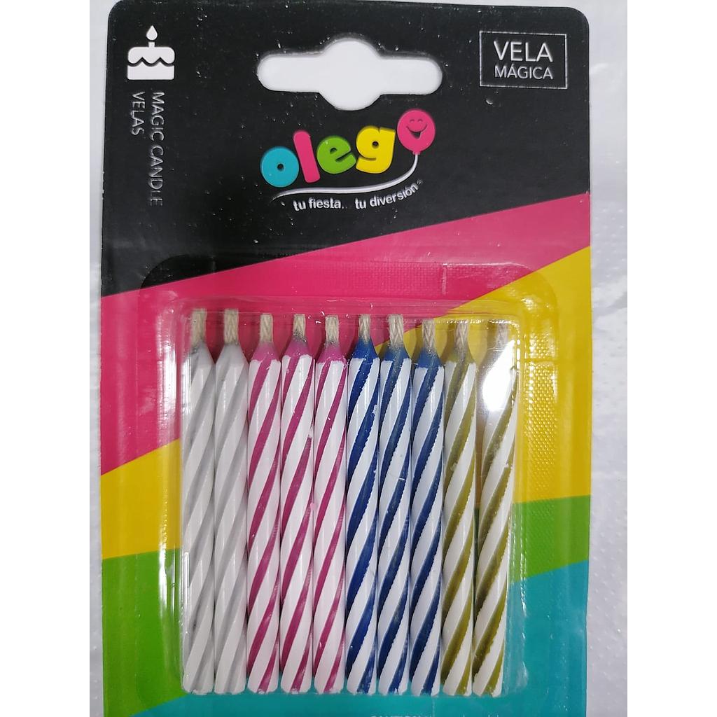VELA MAGICA OLEGO X 10 UND