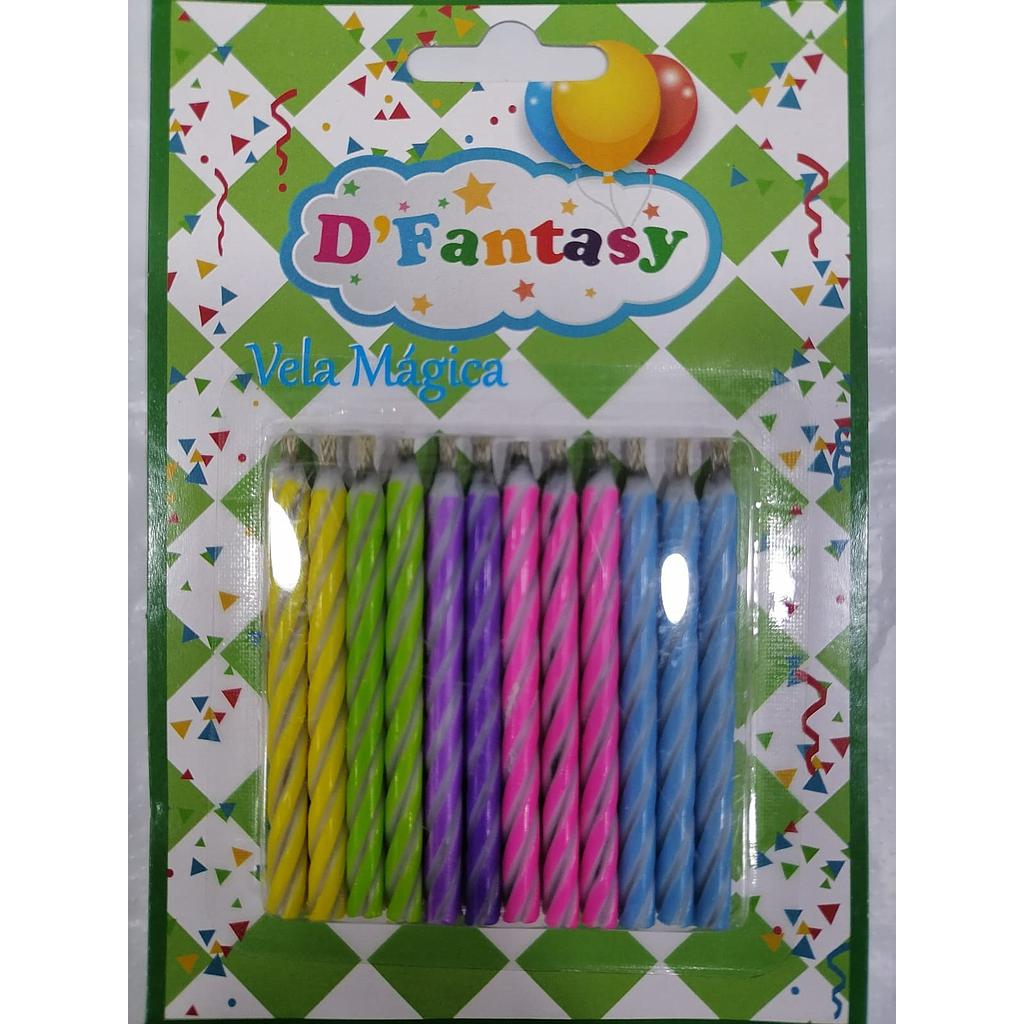 VELA MAGICA DE COLORES FANTASY X 12