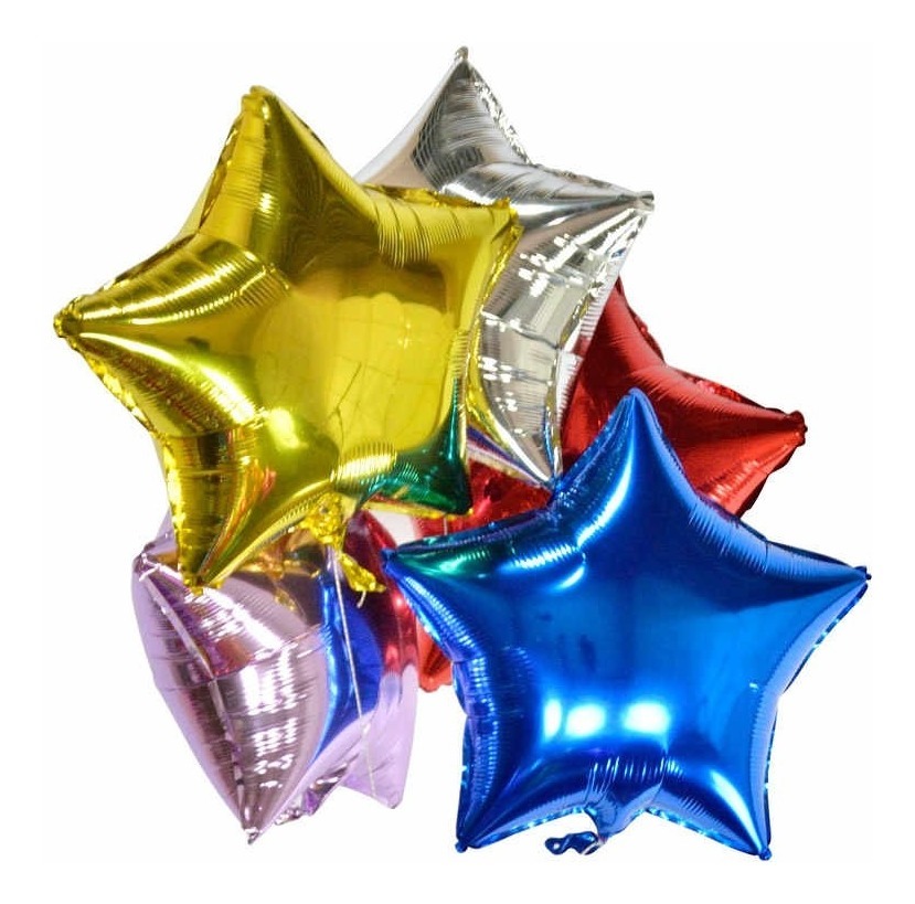 GLOBO METALICO # 18 ESTRELLA/CORAZON X50 UNDS