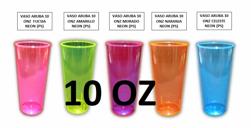 VASOS ACRILICOS  # 10 oz ARUBA X 10 und