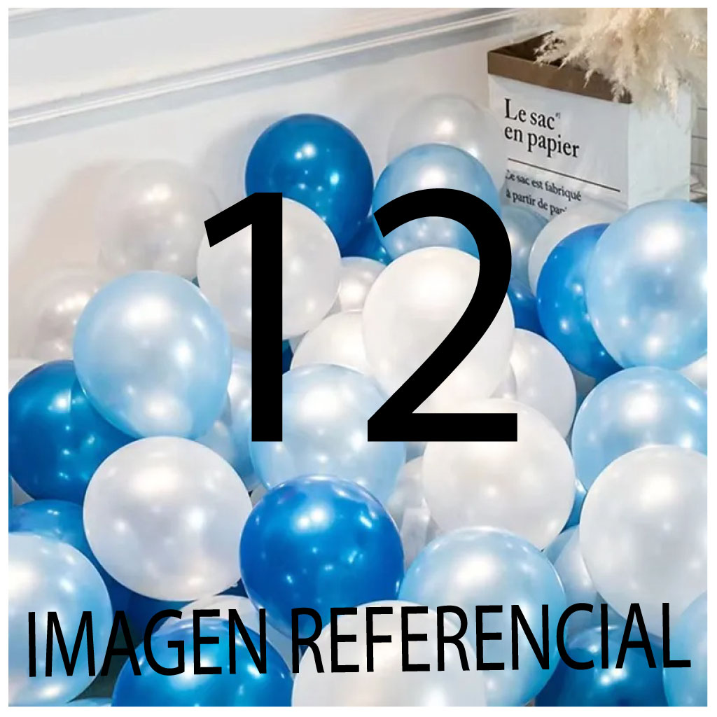 Globo perlado #12 latex x100 Und